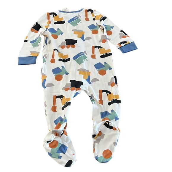 Lamaze Organic Truck Print Soft Footed Sleeper Pajamas Infant Size 9 Months - Picture 4 of 5